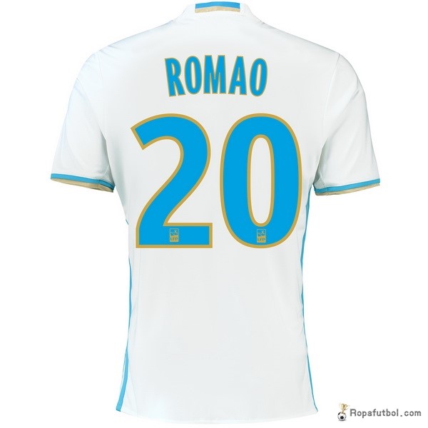 Camiseta Marsella Replica Primera Ropa Romao 2016/17 Blanco